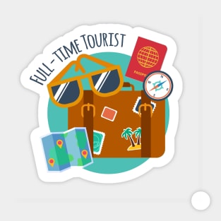 Full-time Tourist Traveler Sticker
